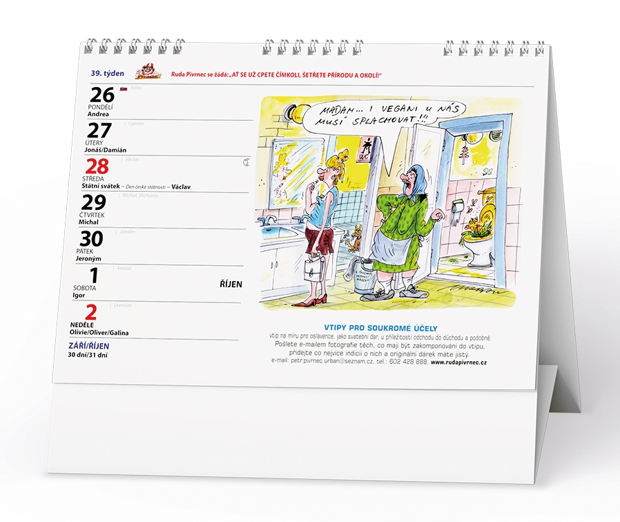 Kalendář stolní týdenní SN20 Urban - Pivrnec 2022