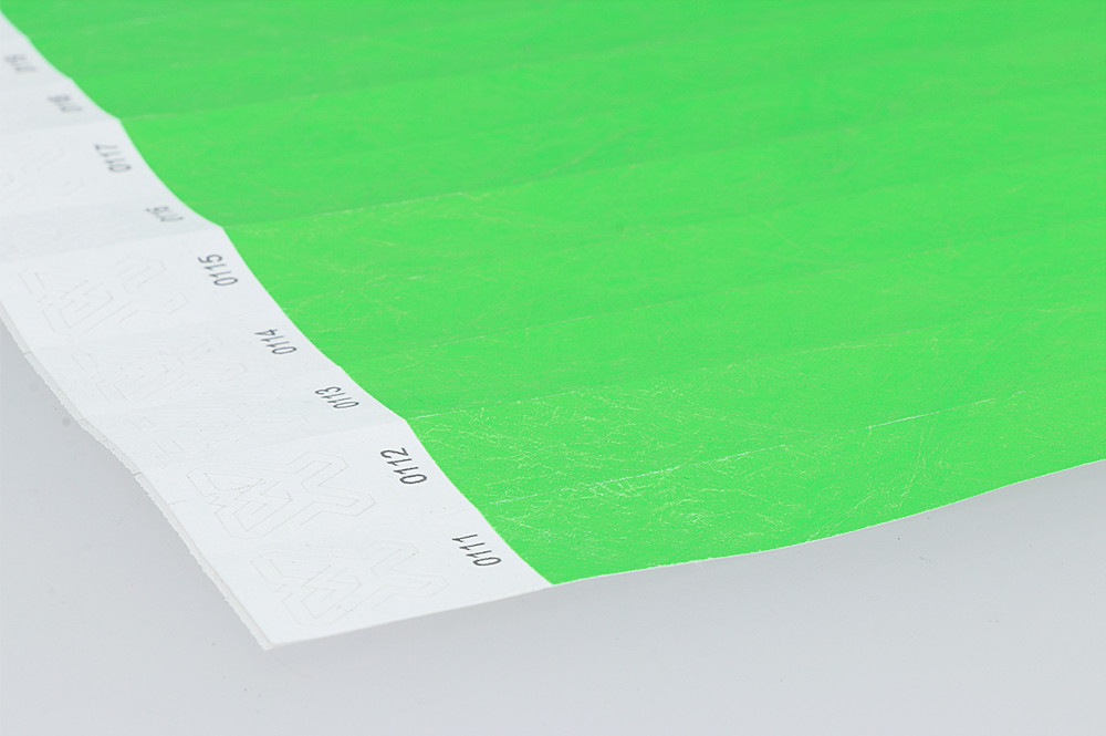 Papírová páska na ruku neroztrhnutelná NEON zelená 10ks