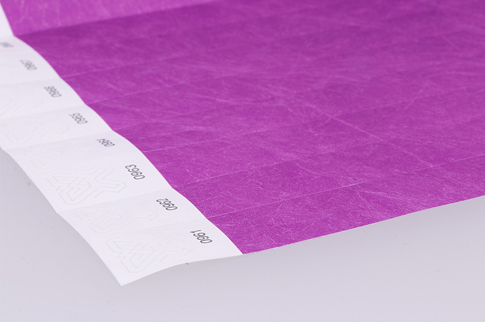 Papírová páska na ruku neroztrhnutelná fialová 10ks