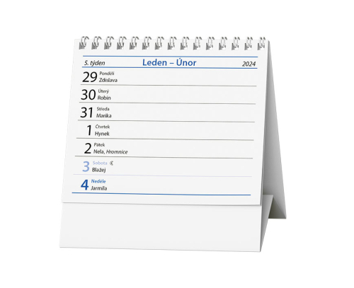 Kalendář stolní BSA3 Mini týdenní 2024