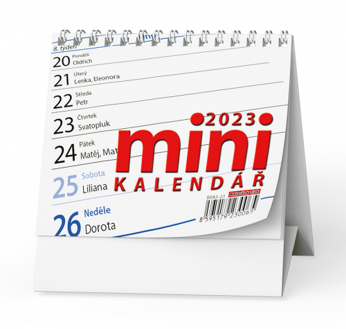 Kalendář stolní BSA3 Mini týdenní 2023
