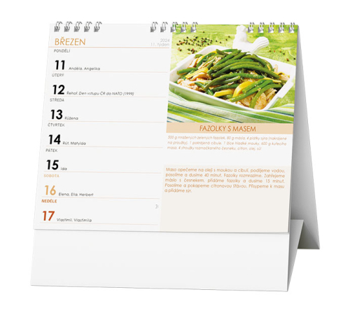 Kalendář stolní týdenní BSK1 Levné recepty 2024