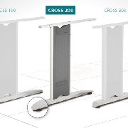 CS 800 - Stůl pracovní rovný - višeň - višeň - kov šedá