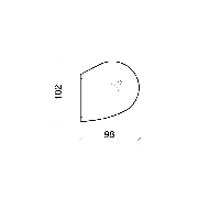 CP 20 P N - Stůl jednací pravý napříč - akát - kov černá